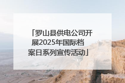 罗山县供电公司开展2025年国际档案日系列宣传活动